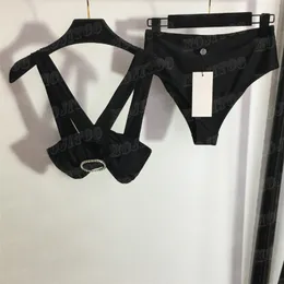 Rhinestone Letter Bikini Sexy Bras Briefs Underwear Set Women badkläder Fashion Design Split Bikinis