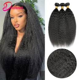 Hair Bulks Peruvian Kinky Straight Pactles 3 4 Lote 100 Human Yaki 230505