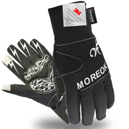 Sports Gloves MOREOK Thermal Full Finger 3 M Thinsulate Winter Touchscreen Cycling Windproof Road Bicycle Bike Men 230505