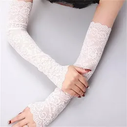 Womens Summer Lace Arm Sleeve With UV Protection And Ice Cuffs Fashionable Fingerless Lace Driving Gloves GC2094 From Yuanjiu168 23.09 DHgate.Com