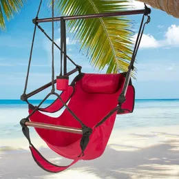Utomhus inomhus hängmatta hängande stol luft deluxe swing stol fast trä 4 färg med bärväska