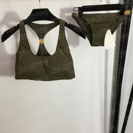Women Swimwear Split Bikini Designer Metal Buckle Bathing Suits Woman Sexy Backless Sling Vest Thong Underwears