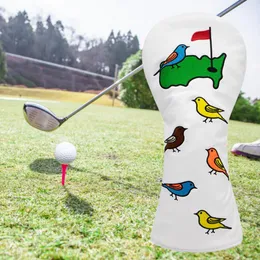 Głowy klubowe Putter Cover Long Neck Cute Bird Wzór golfowy Odporność na głowę żelaza 230505