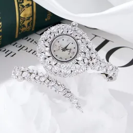 Chain TIRIM Luxury Bracelet Watch for Women AAA Cubic Zircon Crystal Wedding Bridal Party Cuff Bracelets Watchs Jewelry Femal Gift 230506