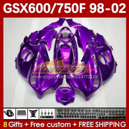 Fairing For SUZUKI KATANA GSXF 600 750 CC 600CC GSXF600 GSXF-750 169No.91 GSX750F GSX600F 750CC 1998 1999 2000 2001 2002 GSXF750 GSXF-600 98 99 00 01 02 Body purple stock