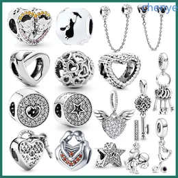 925 Silver Fit Pandora Charm Valentine's Day Mother's Love Series Love Love Lipendant Jewelry Jewelry Bead Dangle Charms مجموعة قلادة DIY Fine Beads Jewelry