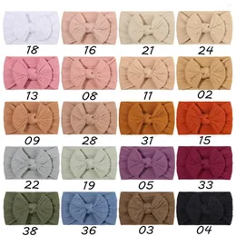 Hair Accessories 40pc/lot Cable Knit Nylon Girls Headband Top Knotted Baby Elastic Bands Headwear Infant Head Wraps