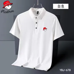 Herrpolos Summer Printing Malbon Golf Polo Shirt Men Högkvalitativ Herrens korta ärm Andningsbar snabbtorkning Toppverksamhet 230506