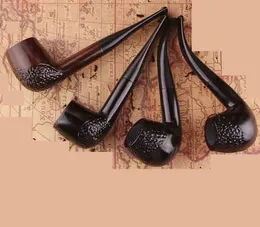 Legno nero rosso nero in legno ebano a mano tabacco sigaretta fumatori filtro motivi di fiori in legno accessori per utensili 6 stili selezionare