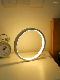 Lampy stołowe lampa nocna sypialnia szafka snu indukcja okrągła nowoczesna minimalistyczna wielofunkcyjna wielofunkcyjna karmienie światło nocne