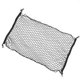 Bilarrangör 1 st 120 cm 60 cm förvaring Net Hållbar svart laststam SUV Elastisk bagage Bakre näthållare 4 Hooks Tillbehör