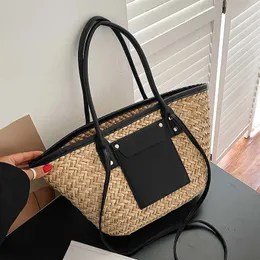 stylisheendibags Borse da sera 2022 Cestino da spiaggia Borsa estiva Borsa di paglia Borsa da spiaggia alla moda Borse a tracolla in rattan grande Borsa in tessuto di grande capacità Borse fatte a mano