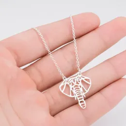 Pendant Necklaces Elephant Geometry Necklace Lovely Head Jewelry Gift