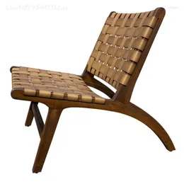 Obozowe meble na zewnątrz sofa krzesło Homestay z litego drewna wypoczynek balkon leniwy sioddle ogród vintage rattan