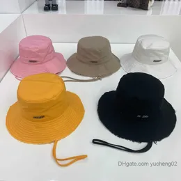 Designer Luxury Woman Wide Brim Hats Summer Jacquem Le Bob Artichaut Bucket Hat Metal Inner Brand Label Yucheng02