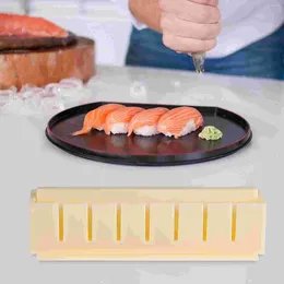Servis uppsättningar sushi mögel komplett set fyrkantig verktyg förare ris japanska plastlåda diy satser