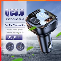 جديد FM Transmitter Bluetooth CAR Wireless Car MP3 Player مزدوج USB QC3