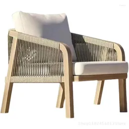 Obozowe meble niestandardowe taras zewnętrzny sofa drewna tekowa stół rattanowy i krzesło ogród na dziedzinie