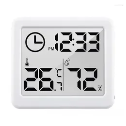 Zegary ścienne Ultra cienkie i minimalistyczne inteligentne domowe elektroniczne cyfrowe wilgotność temperatury wyświetlacz miernika wewnętrznego
