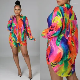 Roupas étnicas Roupas africanas para mulheres Moda Impressão de verão camuflagem longa Camisa longa calças curtas Terno 2023 Novidade Kanga 2 PCs