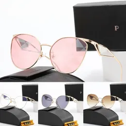 Man P Glasses Designer Sunglasses for Women Letter Polaroid Lens Pilot Driving Outdoor Sports Travel Beach Sunglass with Box