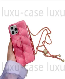 Crossbody Phone Cases Designer na iPhone 14 14 Pro Max 13Pro Max 11 12PROMAX X XS XR Card Bag Moneta Portfel C Regulowany łańcuch1329867