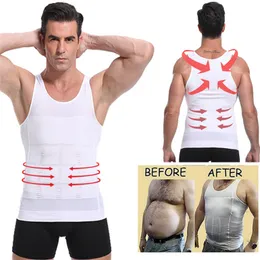 Men's Tank Tops Men's Slimming Body Shapewear Corset Vest Shirt Compression Abdomen Tummy Belly Control Slim Waist Cincher Underwear Sports Vest 230506