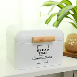 Organisation S/L Metal Box Bread Storage Case Dinner Breakfast Organizer Sundries Sätt tillbehör Container Rice Storage Kitchen Artiklar