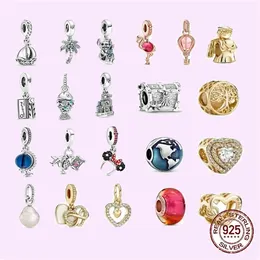 925 Gümüş Boncuklar Takımları Pandora Charm Charms, Bilezik Bilezik Kadın Seti ile Eşleşmelidir