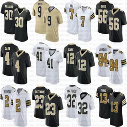 Derek Carr Chris Olave Alvin Kamara Custom Football Jersey Michael Thomas Demario Davis Taysom Hill Tyrann Mathieu Brees Jamaal Williams Marshon Lattimore