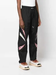 Isabel Marants Designer-Damenhosen, modisch, mit Buchstaben, Farbblockdruck, winddicht, Sport, elastische Taille, gerades Bein, Freizeithose