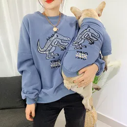 Hoodies Winter Dog Hoodie Cashmere Cog Match Family Clothes Abe Pet Outfit Owner Cog Molect Swice Chick Publing Hoodie Hoodie