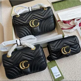 Designer-Markentasche Umhängetasche Messenger Bags Handtasche, Damenmode Marmont Classic Cross Body 3 Größe Luxusleder und Seriennummer 2023 neues Projekt