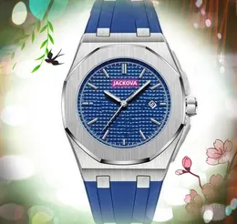 Einfaches Skelett Zifferblatt Designer Zeituhr Uhren 42mm beliebte Männer kleiden Edelstahl Gummigürtel Quarzwerk Uhr Business Casual Armbanduhr Geschenke
