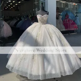 Księżniczka Quinceanera sukienki suknia balowa ukochane aplikacje Koraliki dziewczyna Słodka 16 sukienek imprezowych vestidos de 15 anos
