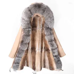 Masculino de casacal de inverno parka de casaco de pele de pele real