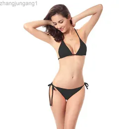 Designer Fashion Yiwu Swimsuit Factory Bikini with Bra Bikini Swimsuit Pure Color Multicolor Classic Swimsuit T Shirt Tops