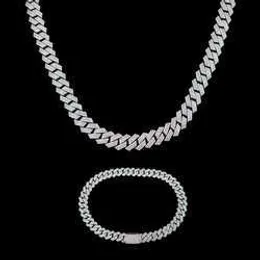 classic JWY Hip Hop 925 Sterling Silver Moissanite Jewelry 15mm VVs Moissanite Cuban Link Chain Choker Necklaces for Men