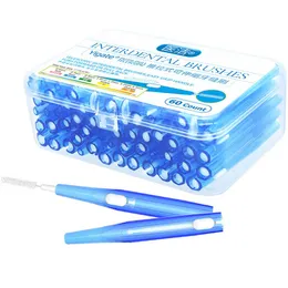 60pcs 0 7mm-1 5mm Toothpicks Dental Floss Flosser Gum Oral Care Interdental Brush Brushes Tongue Cleaner Toothpick2248