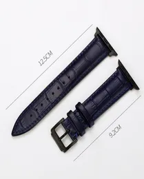 Adecuado para Apple Watch IWatch16 ES Universal Leather Blue Strap Style 3840 4244mm9147110