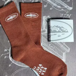 2023 Cor Crtz Stocking Designer Mektupları Yollar Baskı Moda Sokağı Renk Çorapları Erkekler için Yüksek Kalite Kadın A4