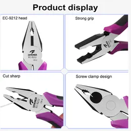 Tang Topforza Tagliafilo in acciaio Pinza combinata CRV da 8 pollici Pinza per elettricista Pinza per tagliare i cavi Strumento per elettricista multifunzionale