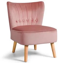 원가 계약서 팔이없는 악센트 의자 술이없는 벨벳 레저 의자 싱글 소파 덮개를 씌운 분홍색