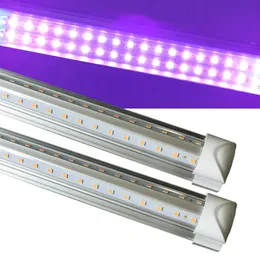 UVA Lights T8 Integrated Tube UVA Blacklight Lamps 1ft 2ft 3ft 4ft 5ft 6ft 6ft 8ft照明Ultra Violet LED Dance Party Blacklight Body Crestech