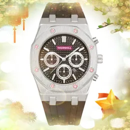 Super marka męskie zegarki 42 mm swobodny biznes mody premium zegar ze stali nierdzewnej gumowy pasek kwarcowy Wodoodporny kalendarz Wszystkie skaningowe prezenty zegarkowe