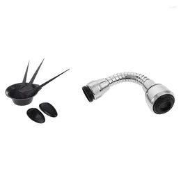 Kitchen Faucets 5 Pcs Hairdressing Brushes Bowl Combo Salon Hair Color Dye Tint Tool Set & 1 Rotatable Water Saving Faucet