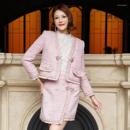 Werkjurken Simeizi-pakken voor dameskleding Sweet Suit-rok Vrouw 2023 Temperament Celebrity Short Coat
