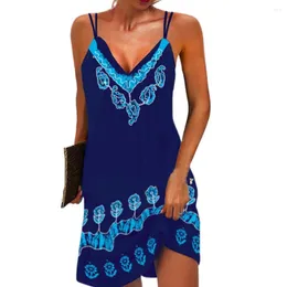 Casual Dresses Everyday Wear Above Knee Deep V Neck Spaghetti Strap Beach Dress Life