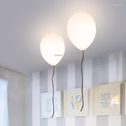 天井照明ノルディックハンギングランプ色のガラス風船照明器具の寝室照明クリエイティブ