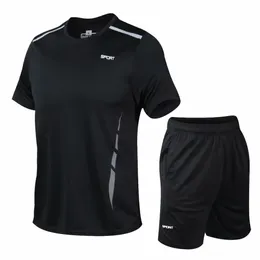 Running Conjuntos de ternos esportivos secos rápidos fantasias masculinas se set gin Fitness Clothing Men Summer Football Set Uniforms Sportswear 230508